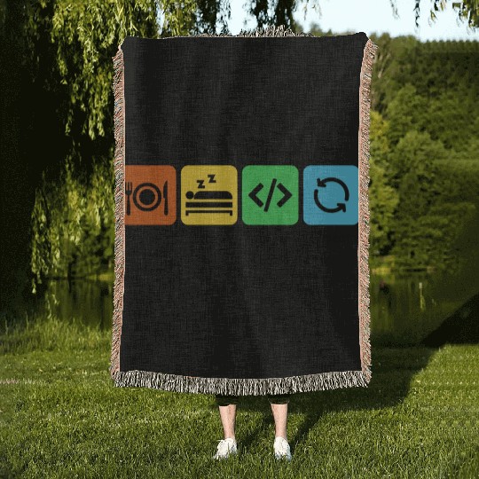 Eat, Sleep, Code, Repeat | Software Engineer Woven Blankets