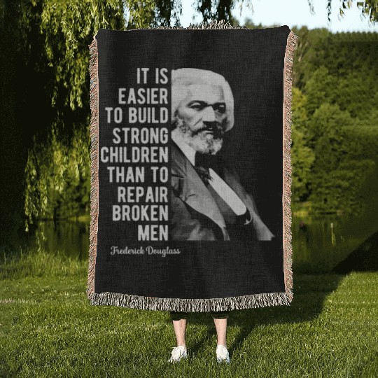Frederick Douglass Quote For Black History Month Woven Blankets