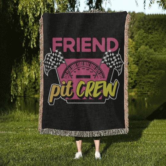 Friend Racing Car Bday Party Family Matching Pit C Woven Blankets