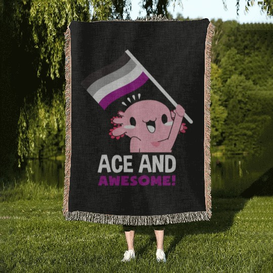 Asexual Axolotl Woven Blankets