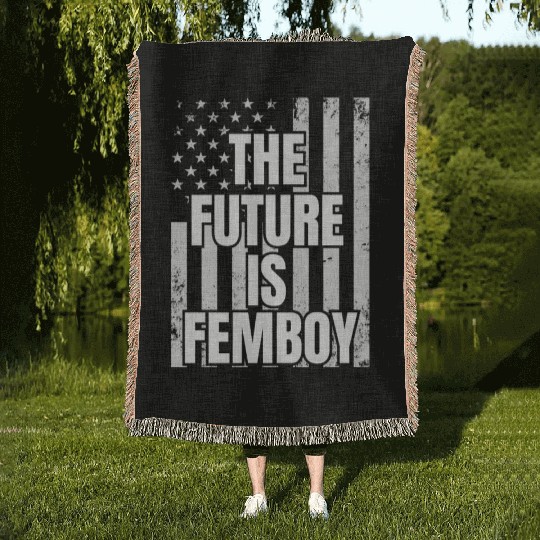 The Future Is Femboy Woven Blankets