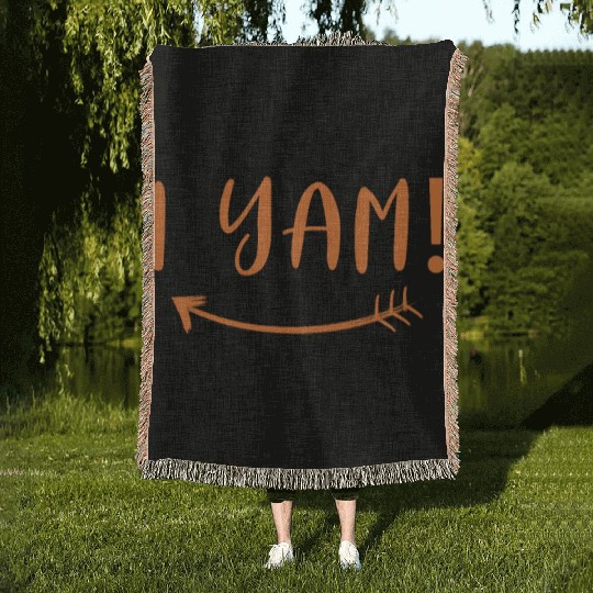 I Yam | She's My Sweet Potato Woven Blankets