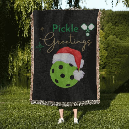 Pickle Greetings Woven Blankets