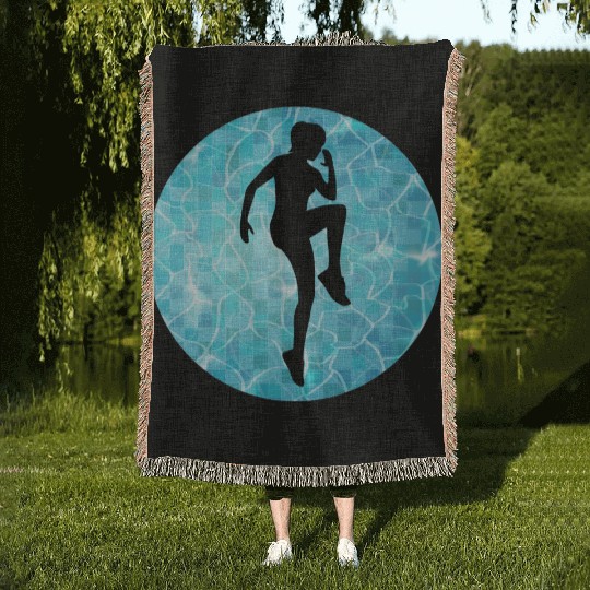 Deep Water Aqua jogging Pool Running Fitness Woven Blankets