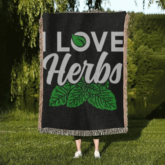I Love Herbs Herbalist Gardening Herbalism Herb Woven Blankets