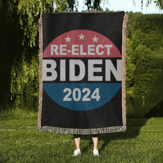 Re-Elect Joe Biden 2024 Democrats Woven Blankets