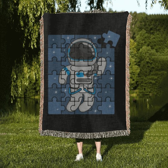 Autism Spaceman Astro Cosmo Space Lover Autism Awa Woven Blankets