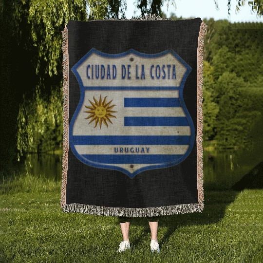 Ciudad de la Costa Uruguay Vintage Design Woven Blankets