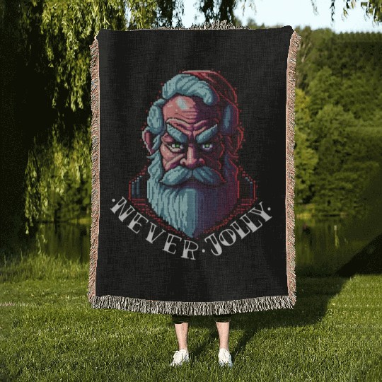Grumpy Santa Woven Blankets