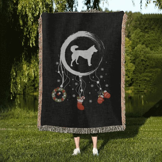 dog dreamcatcher Christmas Kintamani Dog Woven Blankets