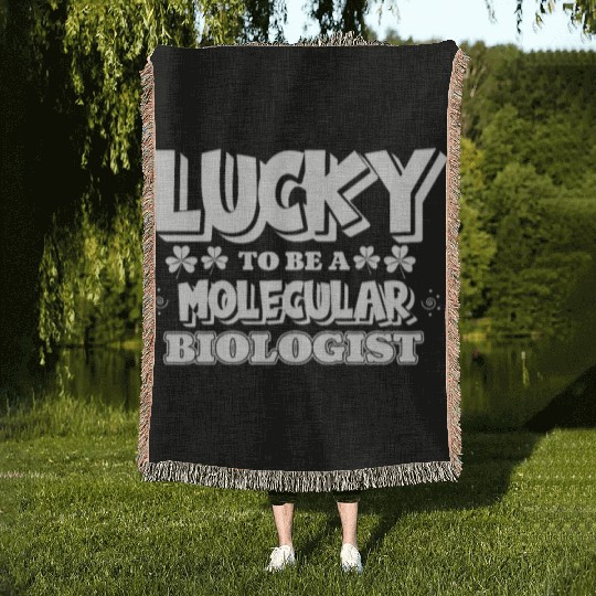 Biology Biologist Lucky Molecular Biologist Woven Blankets