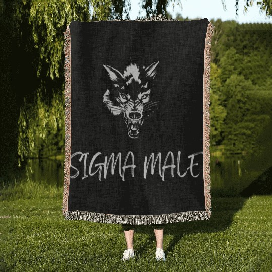 Lone Wolf Sigmamale Alfa Male Woven Blankets