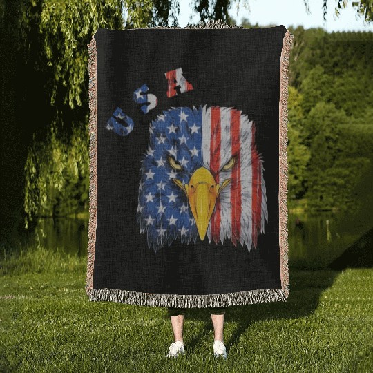 USA - Bald Eagle Woven Blankets