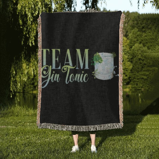 Team Gin Tonic Cocktail for Bartender Woven Blankets