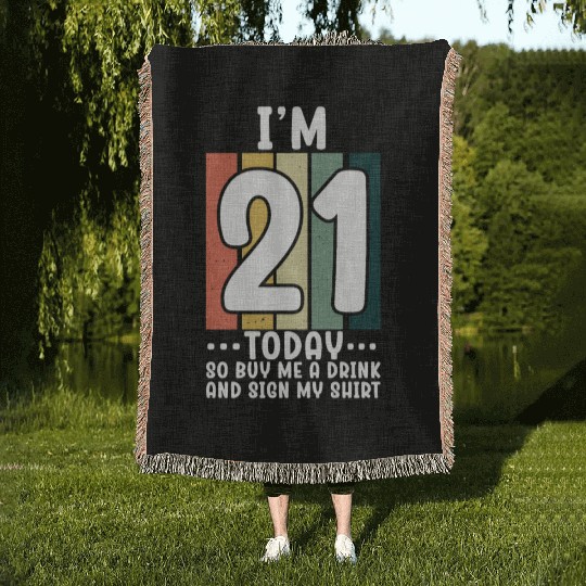 Its my Birthday Sign My Woven Blankets