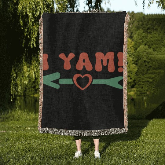 Groovy My Sweet Potato I Yam Couple's Matching Woven Blankets