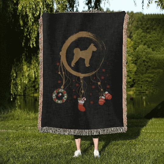 dog dreamcatcher Christmas Pumi Dog Woven Blankets
