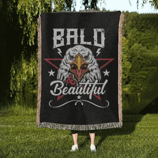 Bald and Beautiful Woven Blankets