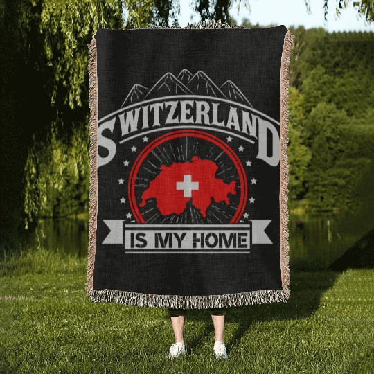 Switzerland Mountains Proud Gift Woven Blankets