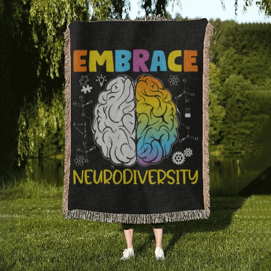 Neurodiversity - Embrace ADHD Autism ASD Woven Blankets