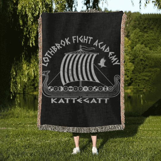 Lothbrok Fight Academy Kattegat Vikings Floki Woven Blankets