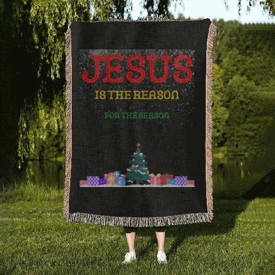 Jesus is the reason for the season Woven Blankets