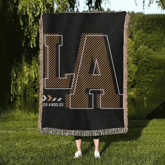 Los Angeles LA California Gift Woven Blankets