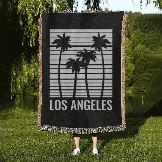 Los Angeles LA California Gift Woven Blankets