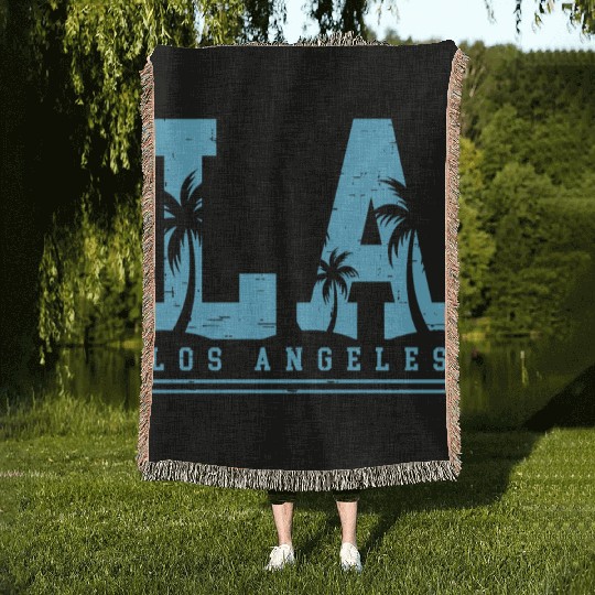 Los Angeles LA California Gift Woven Blankets