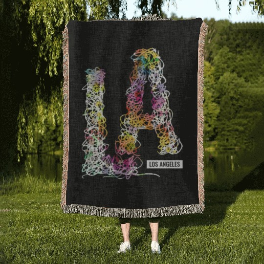 Los Angeles LA California Gift Woven Blankets