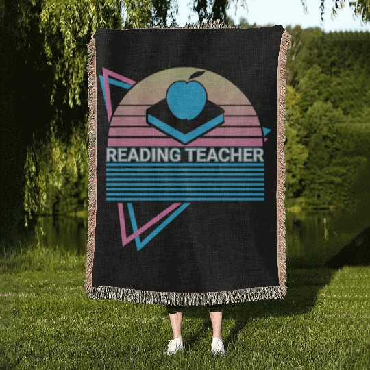 Reading Teacher Retro Woven Blankets