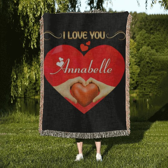 I love you Annabelle Woven Blankets