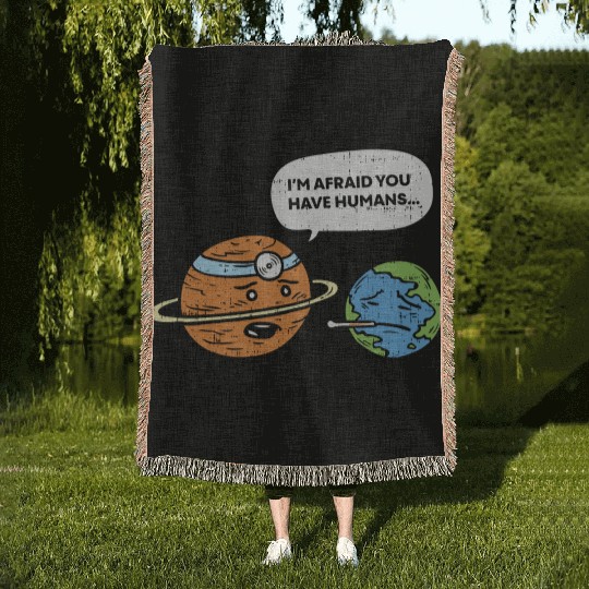 Earth Day Planet Doctor Humans Save Environment Woven Blankets