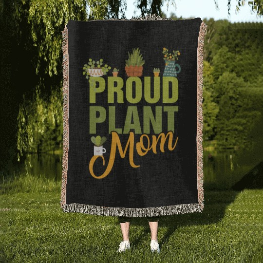 Plant Mom Woven Blankets