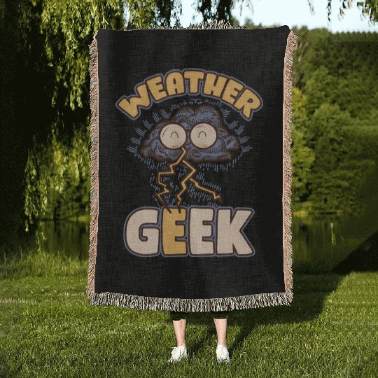 Weather Geek Funny Meteorology Gift Woven Blankets