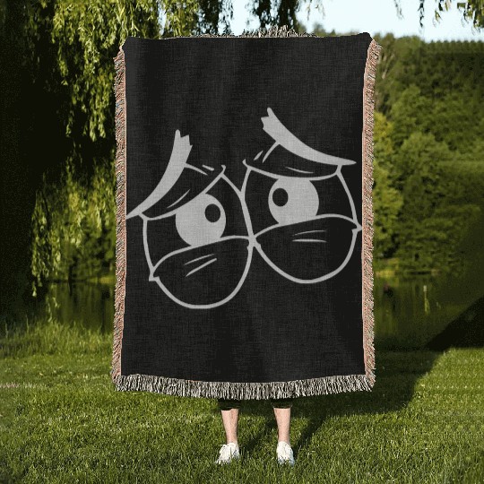 Sad crying eyes Woven Blankets Woven Blankets for Men, Women & Kid