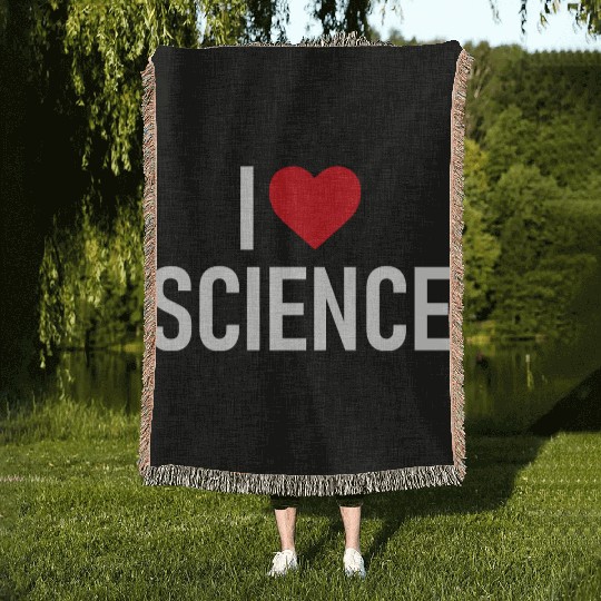 I Love Science Teacher Student Gift Ideas Woven Blankets