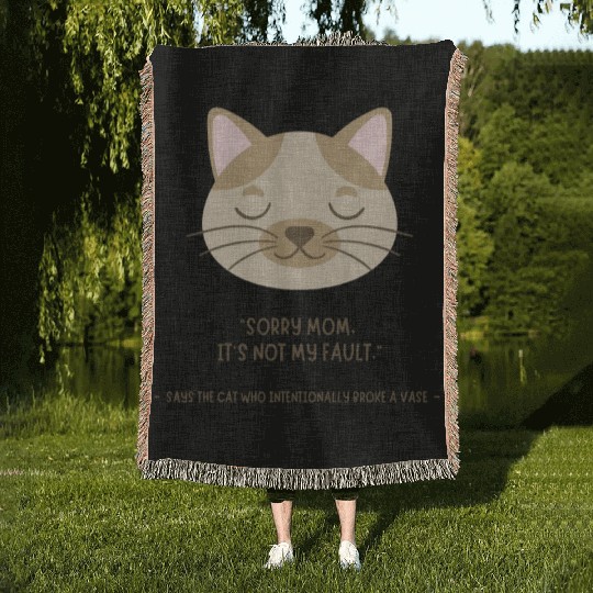 The perfect Cat Mom Woven Blankets