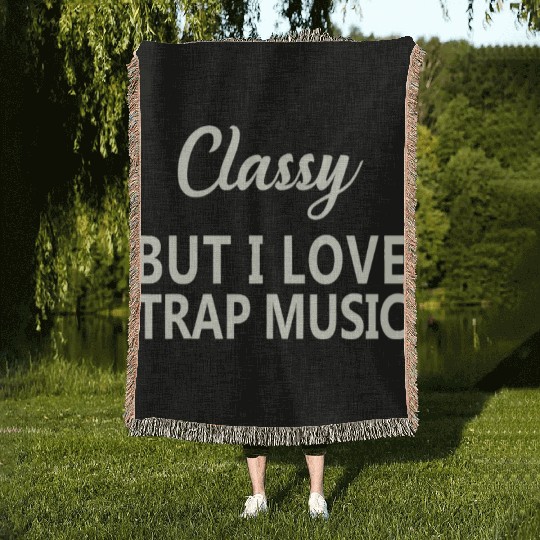 Music Funny Rap Hip Hop Techno R&Bpuzzlei love pol Woven Blankets