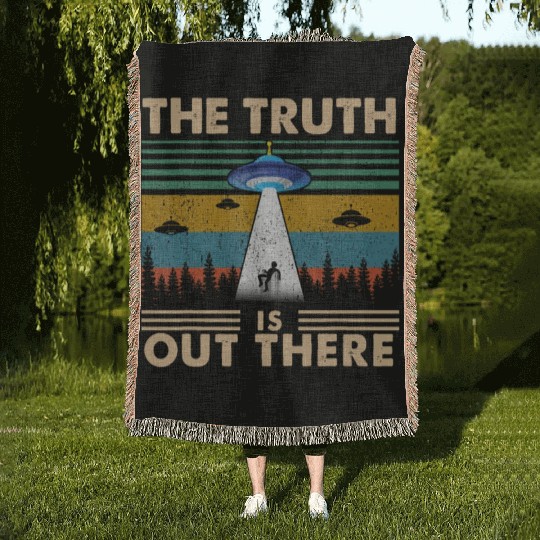 The Truth Is Out There Storm Raid Area 51 Alien Woven Blankets