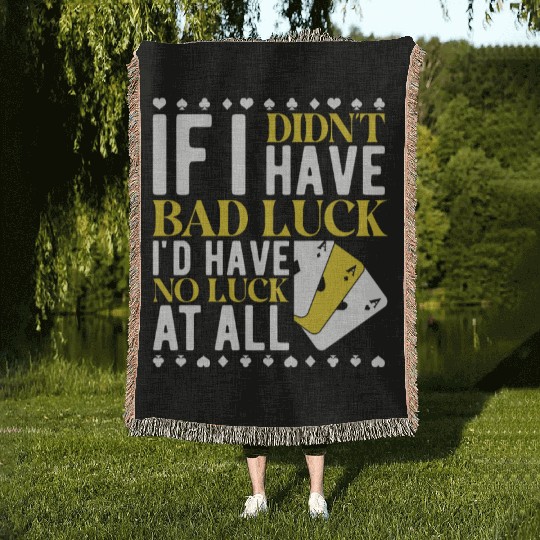 Poker Casino Poker Player Gambling Roulette Woven Blankets