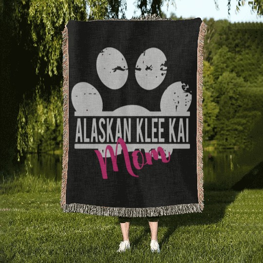 Alaskan Klee Kai Mom Dog Pet Lover For Her Woven Blankets
