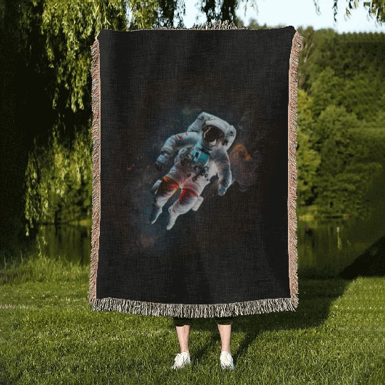 Astronaut Cosmonaut Sci-Fi character Woven Blankets