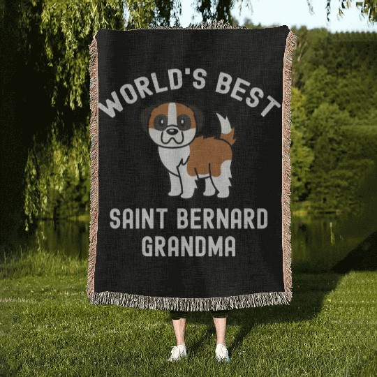 World's Best Saint Bernard Grandma Woven Blankets