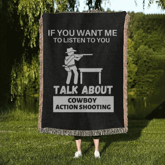 Cowboy Action Shooting Woven Blankets