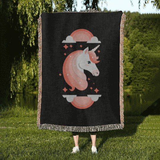 Harlow And Popcorn Merch Popcorn The Pony Woven Blankets