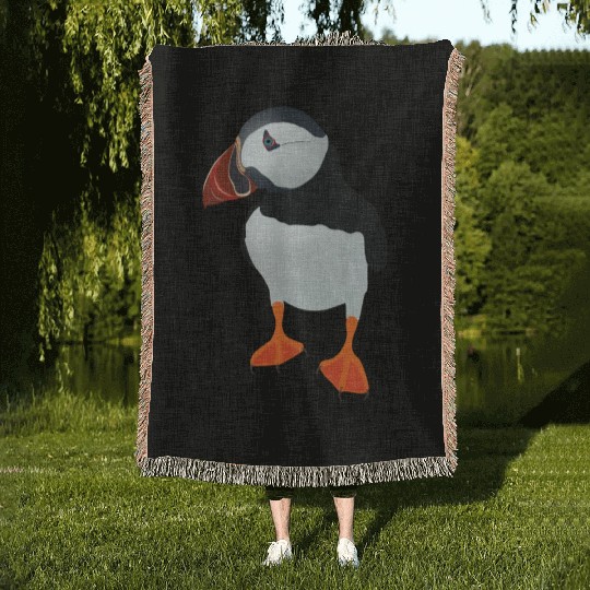 Puffin Woven Blankets, Puffin, Puffin Lover,