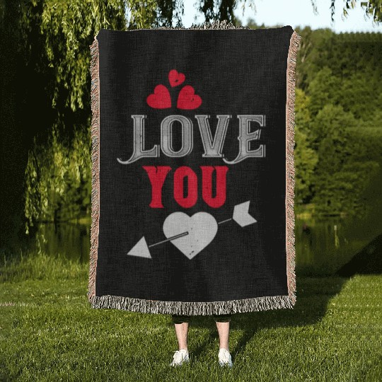 Love You Baby Woven Blankets