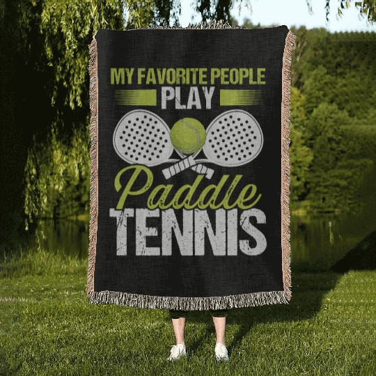 Paddle Tennis Player Match My favorite People Woven Blankets