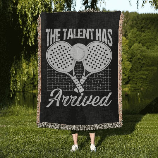 Paddle Tennis Player Match Talent has arrived Woven Blankets
